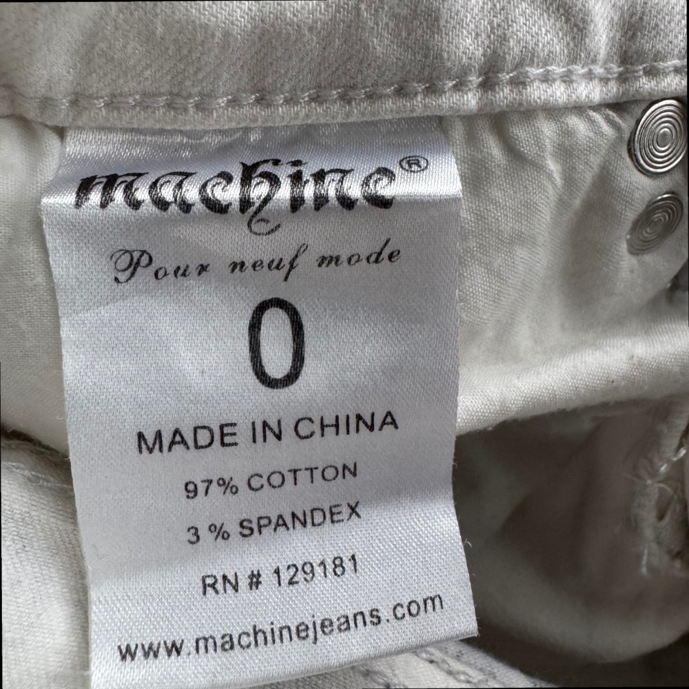 MACHINE gray tie-dye studded jeans size 0 - Picture 7 of 15